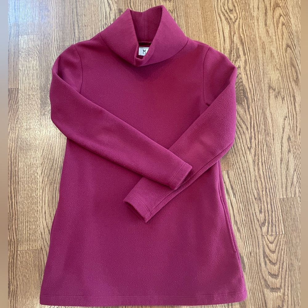 Dudley Stephens Cobble Hill turtleneck, Burgundy, XS, made in the USA, vello